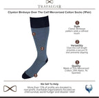 Trafalgar Men's Clayton Birdseye Over The Calf Mercerized Cotton Socks (1Pair)
