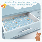 SCENTORINI Scented Drawer Liners for Dresser, Baby Powder Scent Drawer Paper Non-Adhesive, 14.3 x 19.6 Inch 6 Sheets, Shelf Liners for Bedroom Kitchen Cabinets Closet