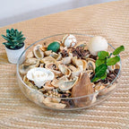 Qingbei Rina Potpourri Dried Flowers,Peach Scented Decorative Potpourri Bowl Filler,Vase Filler,Home Fragrance Smell,Bathroom Decor,14 oz(White)