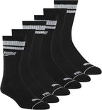 PUMA mens 6 Pack Crew Socks