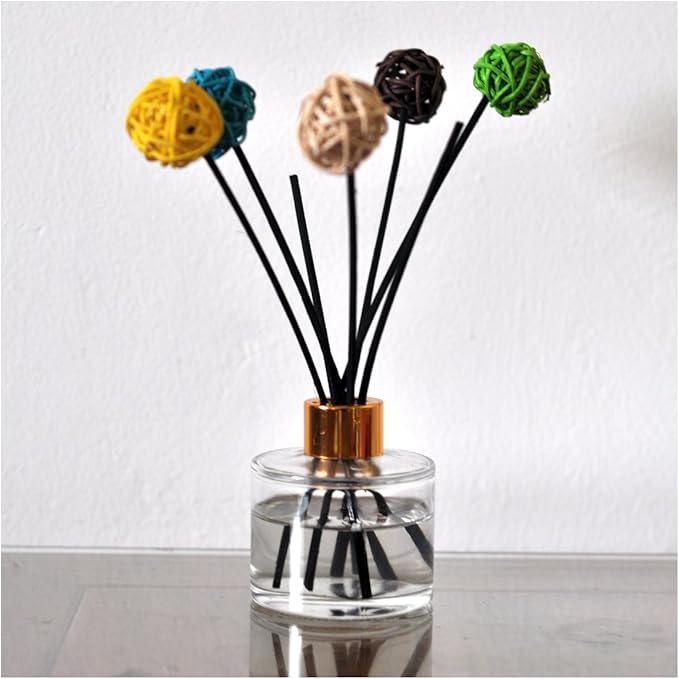 50 Pieces Fiber Reed Diffuser Replacement Refill Sticks for Aroma Fragrance (Black, 12" x3mm)