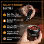 Dr. Killigan's Cedarwood Chip Canisters - Moth Repellent for Closets, Cedar Blocks for Clothes Storage, Drawer Deodorizers, 6 Reusable Tins with Wood Shavings