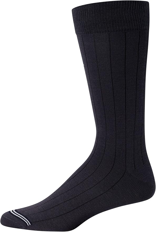 Nautica Mens Dress Socks - 10 Pack Breathable Stretch Crew-Length Work Socks for Men for Business Formal Wear (Sizes: 6-12.5)