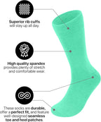 Feraricci Solid Color Casual Dress Socks for Men - Colorful & Comfortable Crew Socks