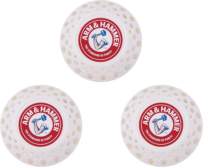 Arm & Hammer Odor Busterz Deodorizing Balls - Air Freshener and Odor Eliminator - Long Lasting Freshness for Home, Bathroom, Closet, Gym Bags, Sports Gear and More - 3-Count, White Linen Scent