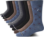 Nautica Mens Dress Socks - 10 Pack Breathable Stretch Crew-Length Work Socks for Men for Business Formal Wear (Sizes: 6-12.5)