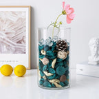 DomeStar Sea Shell Potpourri Bag, Ocean Breeze Scented Dried Flower Potpourri Bowl Filler, Turquoise Vase Filler, Home Fragrance Sachet Petal, Seashell Beach Coastal Bathroom Decor