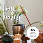 Sandal Rose Incense Sticks Natural - for Meditation Incense (40+ Sticks) Clean Charcoal Free Made from Upcycled Flowers | Sweet Woody Sandalwood for Calm Feel (Incienso De Rosas)