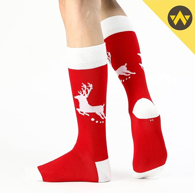 WANDER Men's Dress Socks Cotton Thin Classic Lightweight Socks 6/8 Pairs Solid & Patterned Soft Breathable Socks