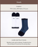 Cozy Earth Essential Calf Socks for Women and Men – Soft Mercerized Cotton Crew Socks 2-Pack Set – Heel & Arch Support