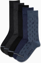 Nautica Mens Dress Socks - 5 Pack Breathable Comfort Stretch Crew-Length Work Socks for Men for Business Formal Wear (6-12.5)
