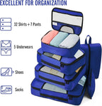 Veken 8 Set Packing Cubes for Travel Essentials, Suitcase Organizer Bags in 4 Sizes, Carry-On Luggage Accessories with Large Laundry & Hanging Toiletry Bag, Must-Have for Airplane, Road Trip & Camping