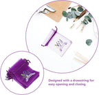 ABOOFAN 20pcs Drawstring Lavender Sachet Bags Pouches for Dried Lavender Fragrance Storage and Jewelry Organizing Versatile Empty Sachets for Home Use