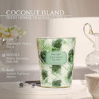 HomeLights 3-Wick Candles for Home Scented - 34oz Soy Wax Blend Candle Long-Lasting Fragrance, Scandinavian Minimalist Design Home Decor and Housewarming Gifts, Coconut Island