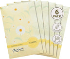 Daisy Scented Sachets Pack of 6, Spring and Summer - Long-Lasting Scented Bags, Home Fragrance, Air Freshener & Deodorizer for Closet, Room, Drawer, or Cars, Made in USA