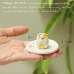 Handmade Ceramic Incense Holder for Sticks, Incense Plate for Stick with Ash Catcher Anti-ash, Incense Burner for Meditation Yoga Spa Aromatherapy Home Room Decor Easily Grab Ash