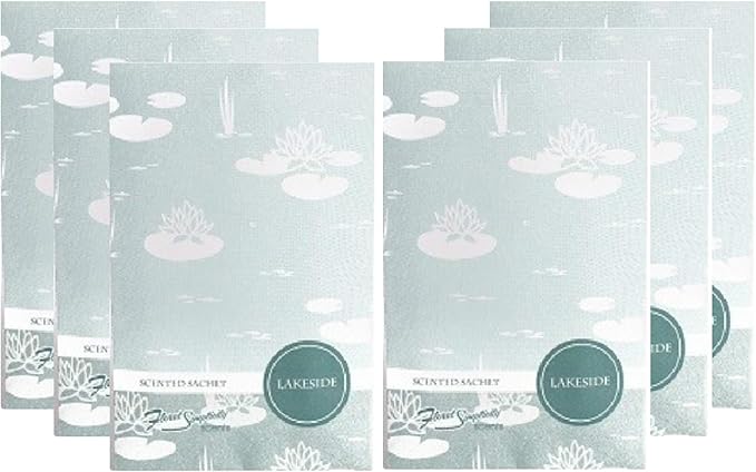 Lakeside Scented Sachets Pack of 3, Spring and Summer - Long-Lasting Scented Bags, Home Fragrance, Air Freshener & Deodorizer for Closet, Room, Drawer, or Cars, Made in USA