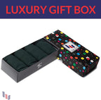 Hugh Ugoli Men's Cotton Dress Socks for Business & Trouser, Thin & Seamless Crew Socks, 4 Pairs with Gift Box, Shoe Size 8-12