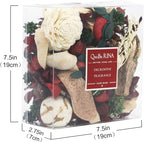Qingbei Rina Christmas Potpourri,Cinnamon and Apple Scented Holiday Potpourri Bowl Filler.Dried Flowers. Homeragrance Sachet of Petal, Vase Filler Winter Decor.Bulk14 oz(Red)