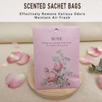 Rose Scented Sachet Bags - 12 Pack Home & Car Freshener, Odor Eliminator for Closets, Rooms, Drawers, Wardrobes, Toilets, Long - Lasting 360 - Day Fragrance
