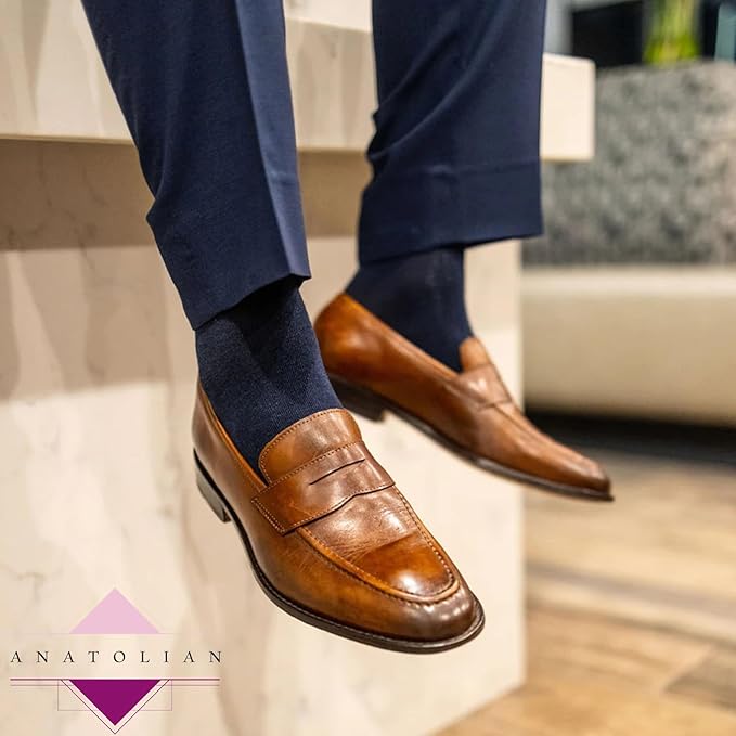 anatolian DRESS SOCKS Natural Comfortable Soft Classy - Made In TURKEY for Men Women Dress or Casual Footwear