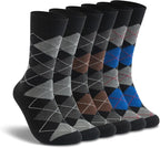LIXIA Men's Thin Merino Wool Socks, Cozy Winter Warm Breathable Mid-calf Casual Dress Liners 3/6 Pairs Pack