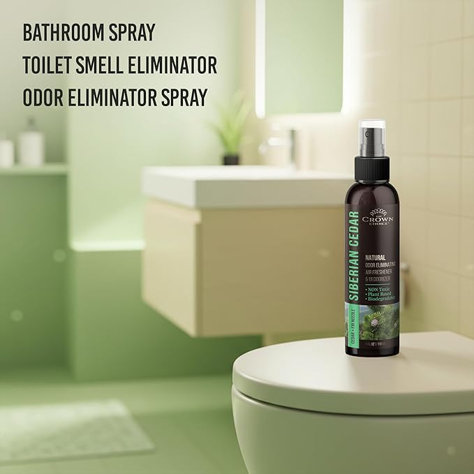 Non-Toxic Odor Eliminator,Natural Cedar Air Freshener Spray for Clothes Storage & Moth Repellent, Closet & Couch Deodorizer,Long Lasting Bathroom & Toilet Freshener,Safe for Kids & Pets,2PK, 4 Oz each