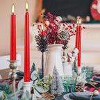 14 Pack Red Taper Candles - Taper Candles 12 Inch Dripless, Smokeless & Unscented - 10 Hours Long Burning - Hand Poured Tall Candlesticks - Ideal for Weddings, Dinner Parties, and Home Decor