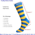 DRASEX Men's Dress Socks Funky Colorful Pattern Cotton Novelty Casual Crew Socks