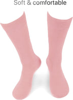 Feraricci Solid Color Casual Dress Socks for Men - Colorful & Comfortable Crew Socks