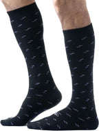 Pierre Henry Over the Calf Socks for Men (3 pairs) | Cotton Over the Calf Dress Socks | Long Socks Designed to Stay up 12+ hr