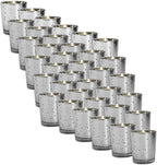 Royal Imports Silver Mercury Glass Votive Candle Holder, Table Centerpiece Tealight Decoration for Elegant Dinner, Party, Wedding, Holiday, Set of 36 (Unfilled)