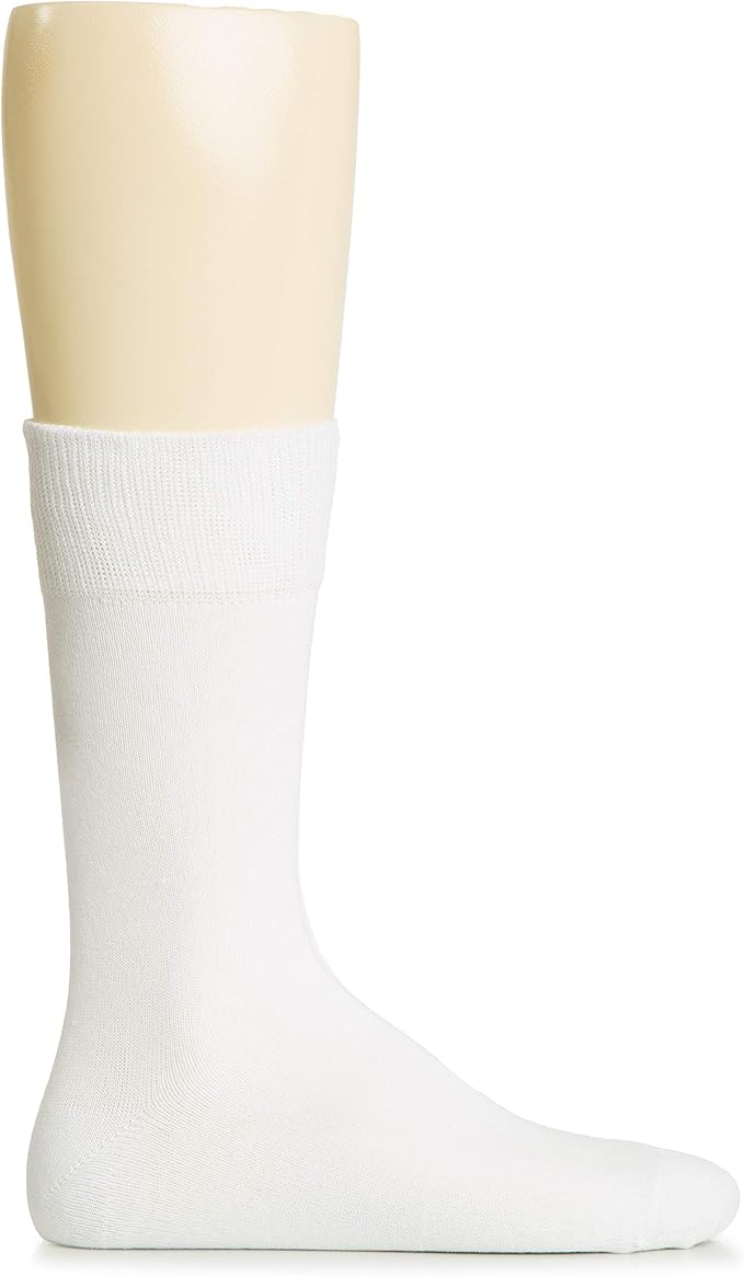 Hugh Ugoli Mens Cotton Dress Socks, Plain Colors, Regular Fit, Crew, Casual Socks, Shoe Size 6 to 15 (3 Pack)