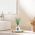 Airkeep Reed Diffuser Set,3.38 fl oz (100 ml) - Cinnamon Vanilla Oil Diffusers with 8 Reed Sticks, Home Fragrance Reed Diffuser for Bathroom Shelf Decor