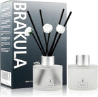 Brakula 2 Pack Reed Diffuser Set, Fresh Linen Scented, Home Fragrance with 14 Sticks Bathroom Decor, Reed diffusers for Home 6.76 fl oz (Fresh Linen)