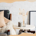 Queekay 32 Pcs Reed Diffuser Sticks Set Include 21pcs Natural Rattan Wood Beads, 11 Style Fragrance Diffuser, Rattan Reed Fragrance Replacement for Home(Wooden Color)