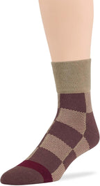 7BIGSTARS KINGDOM Men's Diabetic Extra Wide Cotton Quarter Socks - 5 Pack Big Tall - Geometric, Stripe Pattern - Sock Size 13-15 Shoe Size 12-15 XL Khaki, Brown, Olive Green