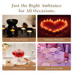 Unscented Palm Tea Lights Candles 100 Pack Bulk, 8 to 9 Hours Long Burning White Tea Lights,Non-Paraffin, Smokeless, Mini Tealight Candles for Wedding, Christmas Lights, Party, Power Outages