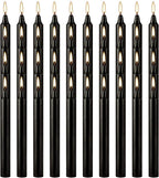 Set of 40 Black Candles – Premium Mini Taper Candles for Halloween, Rituals, Prayer, Birthdays, Meditation, Altar - 4 Inch Tall, Unscented