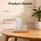 Incense Holder for Sticks with Ash Catcher-2 in 1 Glass Incense Stick & Candle Holder with Storage, Anti-Ash Flying insence-Sticks Burner for Meditation Yoga Spa Home Decor sage (Dark Base)