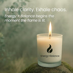 Natur IX Cleansing Scented Candles for Home | Sage & Palo Santo | Natural Non Toxic Soy Candles with Essential Oils | 50 H Long Burning | (Energy + Balance | Bergamot & Sage)