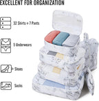 Veken 8 Set Packing Cubes for Travel Essentials, Suitcase Organizer Bags in 4 Sizes, Carry-On Luggage Accessories with Large Laundry & Hanging Toiletry Bag, Must-Have for Airplane, Road Trip & Camping