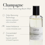 LAFCO New York Odor Removing Room Mist, Champagne - 4 oz - Eliminates Unpleasant Scents & Provides Luxurious Fragrance - Up to 750 Pump Sprays Per Bottle - Made in the USA