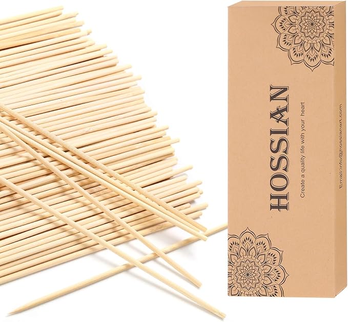 HOSSIAN Reed Diffuser Sticks - Reed diffusers-Reed Sticks -Diffuser Glass Bottles-Diffuser Refills- Natural Rattan Wood Replacement for Aroma Fragrance (9"*3mm Primary Color)