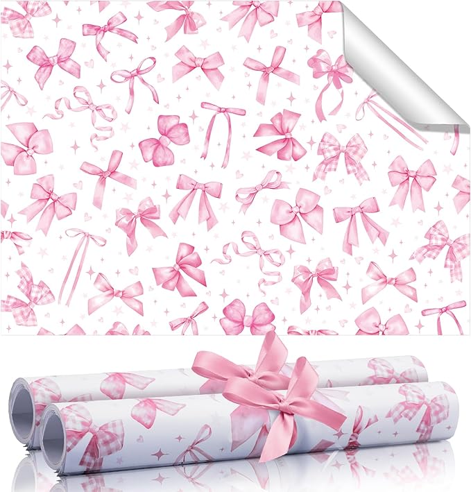 BBTO 20 Sheet Fragrant Drawer Liners for Dresser Scented Cabinet Paper Liners for Shelves 15.8 x 22 Inches Non Adhesive Drawer Paper Mats for Home Shelf Close(Bow)