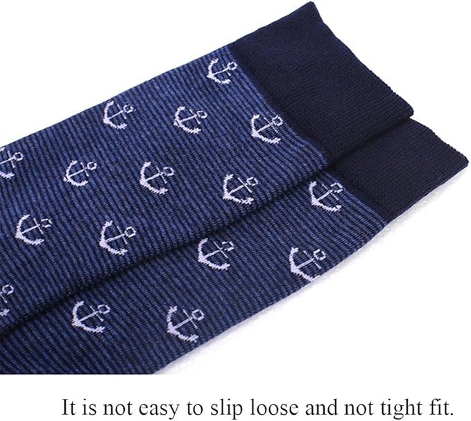 DRASEX Men's Dress Socks Funky Colorful Pattern Cotton Novelty Casual Crew Socks