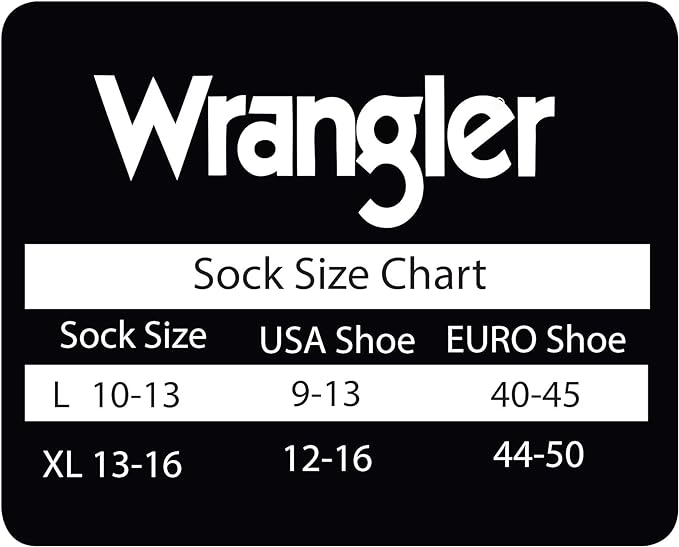 Wrangler Mens Ultra Dri Seamless Toe Western Boot Socks 3 Pair Pack