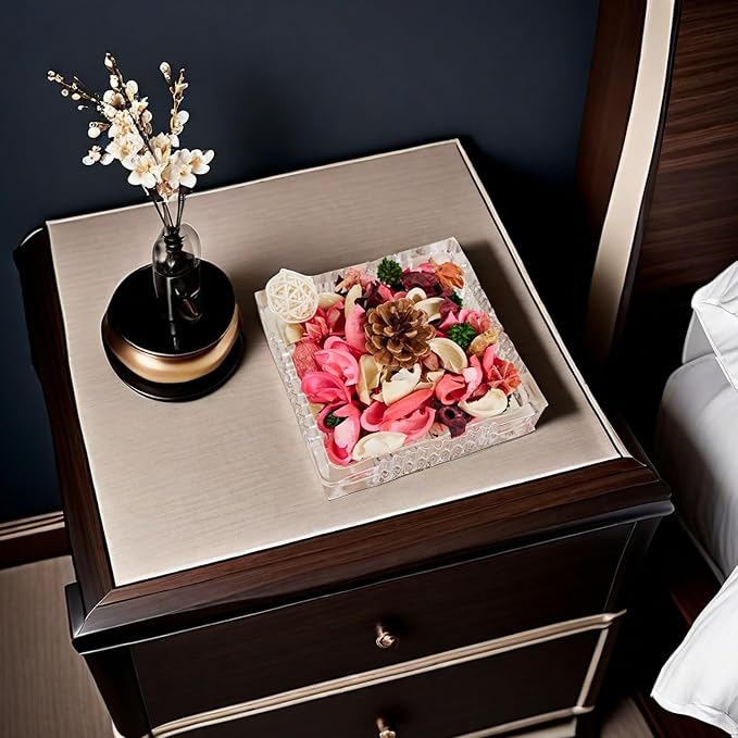 Potpourri Bowl Fillers - Rose Scented Vase Fillers Fragrance | Pink Home Decor | Fragrance for Bathroom Living Room Bedroom | Air Freshener, Gifts (Pinecone)