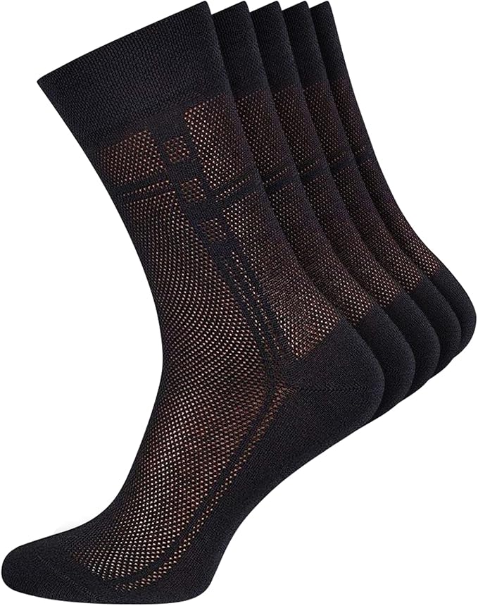 Men's Socks, Ultra Thin Breathable Cotton Mens Dress Socks (5 pack), Super Soft and Lightweight Sock for Men