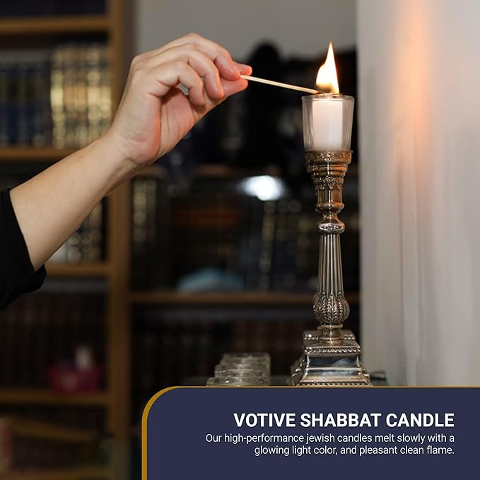 Only Kosher Candy Neronim 3 Hour Survival Candles Long Burning Time Votive Candle by The Hour, Traditional Shabbos Yartzeit Memorial Shabbat Candles for Yom Kippur Holidays - 72 Pack (2 Box)